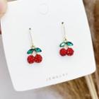Rhinestone Cherry Dangle Earring 1 Pair - One Size