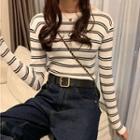Striped Knitted Top