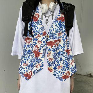 Print Single-breasted Vest