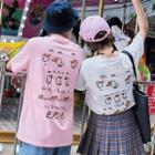 Couple Matching Short-sleeve Goose Print T-shirt