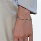 Wavy Alloy Bracelet Sl0681 - Silver - One Size