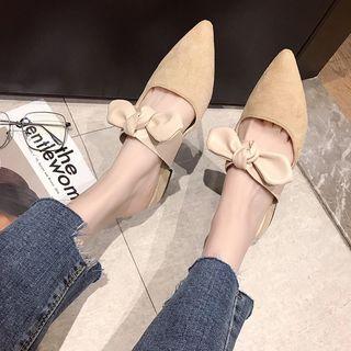 Bow Pointed Toe Mules