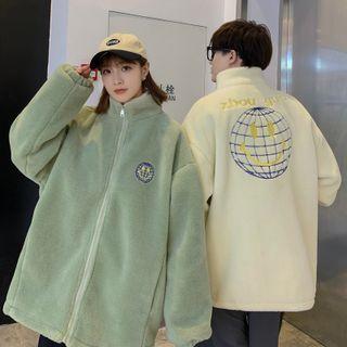 Long Sleeve Fleece Embroidered Jacket