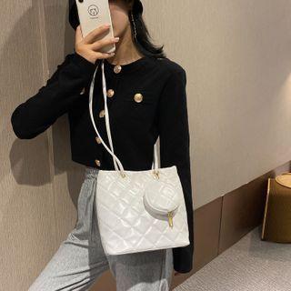 Set: Quilted Tote Bag + Coin Purse