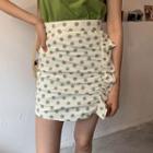 Dotted Mini Pencil Skirt