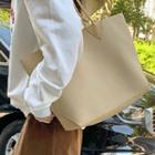 Suedette Tote With Pouch