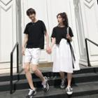 Couple Matching Short-sleeve T-shirt / Shorts / Midi A-line Skirt / Set