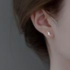 Bolt Stud Earring 1 Pr - White Gold - One Size