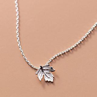 Leaf Pendant Sterling Silver Necklace S925 Silver Necklace - Silver - One Size