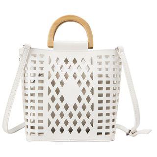 Set: Perforated Crossbody Bag + Pouch