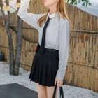 Plain Shirt / Mini Pleated Skirt