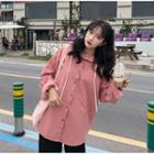 Hooded Long-sleeve T-shirt Cherry Pink - One Size