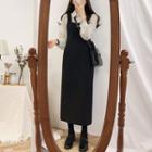 Heart Print Shirt / Midi Jumper Dress