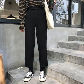 Relaxed Straight-leg Ankle Pants