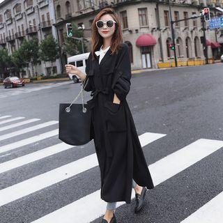 Sashed Midi A-line Coat Dress