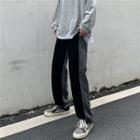 Drawstring-cuff Two-tone Pants