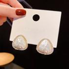 Irregular Faux Pearl Earring E1934 - 1 Pair - Gold - One Size