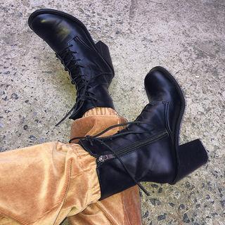 Zip-up High-heel Booties