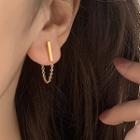 Chained Rod Earring Gold - One Size