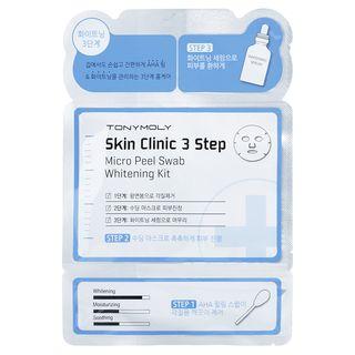 Tony Moly - Skin Clinic 3 Step Micro Peel Swab: Mask 1sheet X 21ml + Serum 1ml + Bha Peeling Swab 1pc X 1.5ml