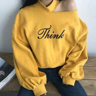 Mock-neck Cutout Pullover