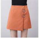 Metal Ring Mini A-line Skirt
