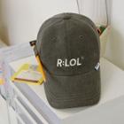 [r:lol] Embroidered Baseball Cap Black - One Size