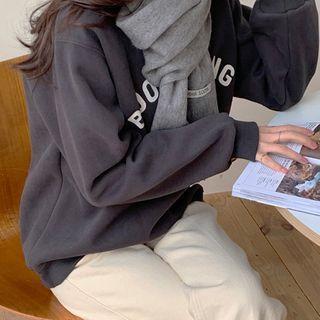 Boomerang Letter Fleece-lined Sweatshirt