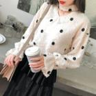 Polka Dot Fringe Blouse