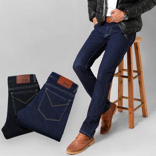 Fleece Lined Straight Fit Jeans