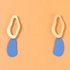 Alloy Dangle Earring 1 Pair - Drop Earring - Blue & Yellow - One Size