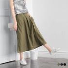 Pocket A-line Maxi Skirt