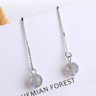 925 Sterling Silver Moonstone Dangle Earring 1 Pair - 925 Silver - Silver - One Size