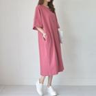 Short-sleeve Loose-fit Long T-shirt Dress