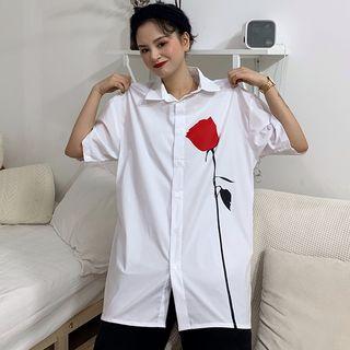 Rose Elbow-sleeve Shirt