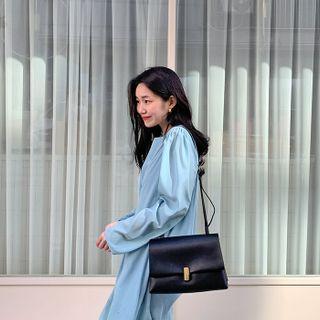 Monotone Crepe H-line Long Dress