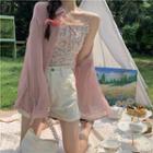 Floral Camisole Top / Long-sleeve Shirt