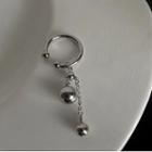 Beaded Ear Cuff 1 Pc - Clip On Earring - Silver - One Size