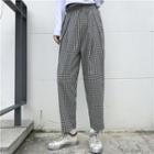 Lightweight Plaid Harem Pants