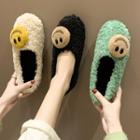 Smiley Face Furry Flats