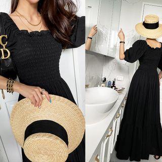 Ruffled Smocked Maxi Dress