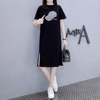 Cap Short-sleeve T-shirt Dress