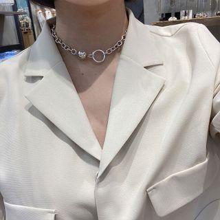 Chain Necklace Xl1208 - Silver - One Size