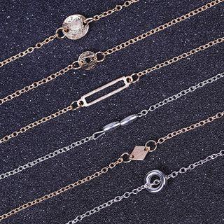 Set Of 6: Alloy Bracelet (various Designs) Set Of 6 - Gold & Silver - One Size