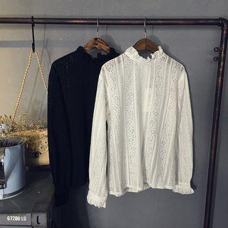 Frill Collar Lace Blouse