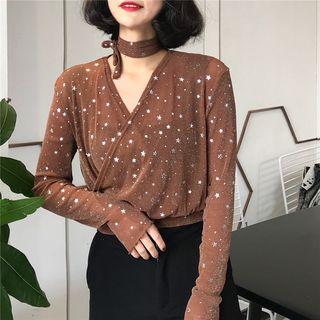 Wrapped Star Chiffon Top