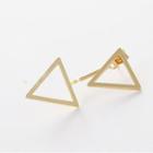 Geometric Sterling Silver Dangle Earring 1 Pair - 925 Silver - Gold - One Size