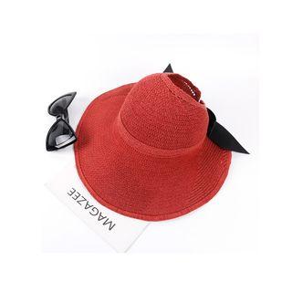 Ribbon Straw Visor