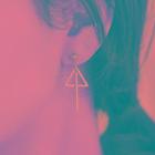 925 Sterling Silver Triangle & Bar Drop Earring