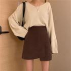 Asymmetrical Design Slim-fit A-line Mini Skirt